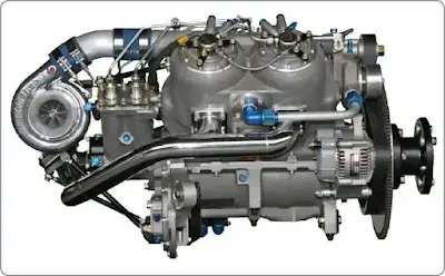 Diesel liquid-cooled aircraft reciprocating engine