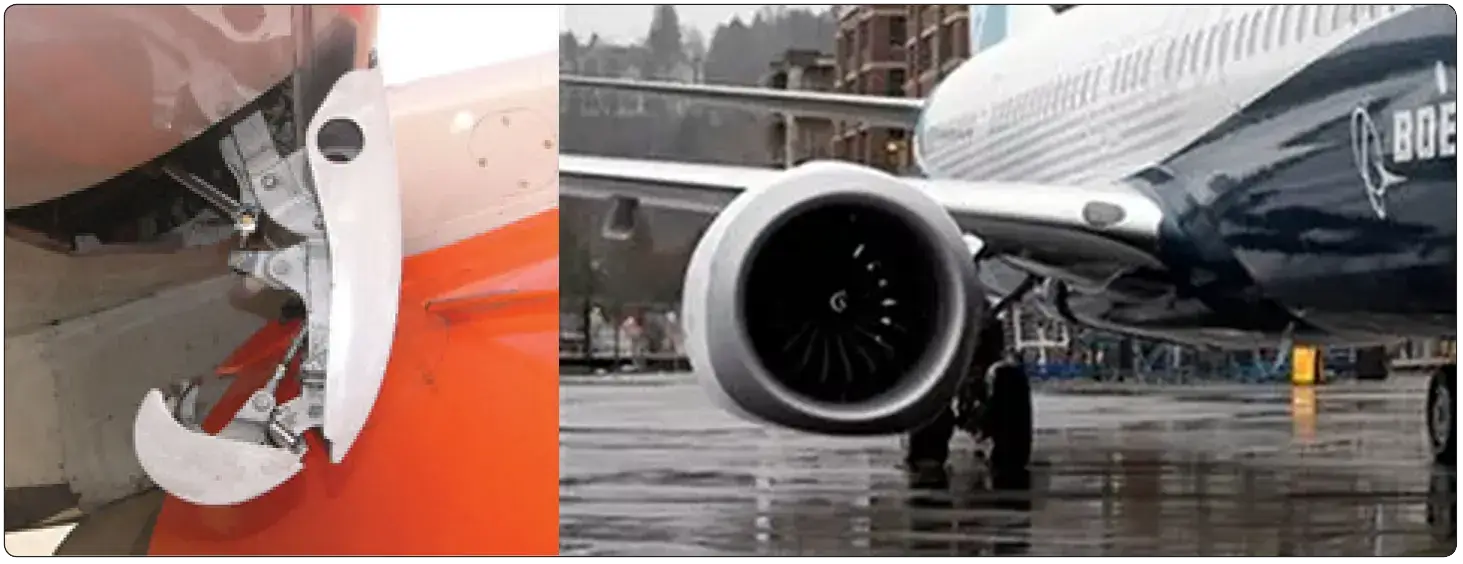 Krueger flap on a Boeing 737
