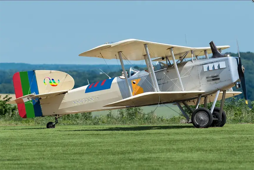 Breguet 14 biplane, a typical World War I aircraft with stacked wings and fabric-covered surfaces