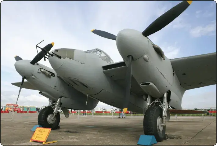De Havilland Mosquito aircraft featuring an early foam-core sandwich construction in the fuselage