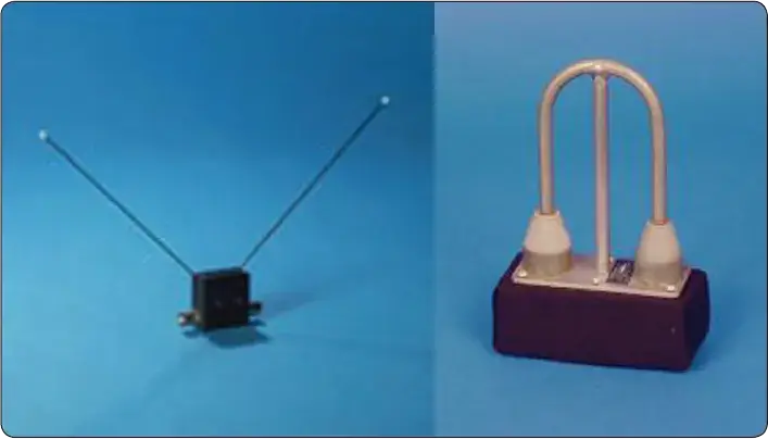 Glideslope antennas designed for installation inside a nonmetallic aircraft nose and inside or outside the aircraft