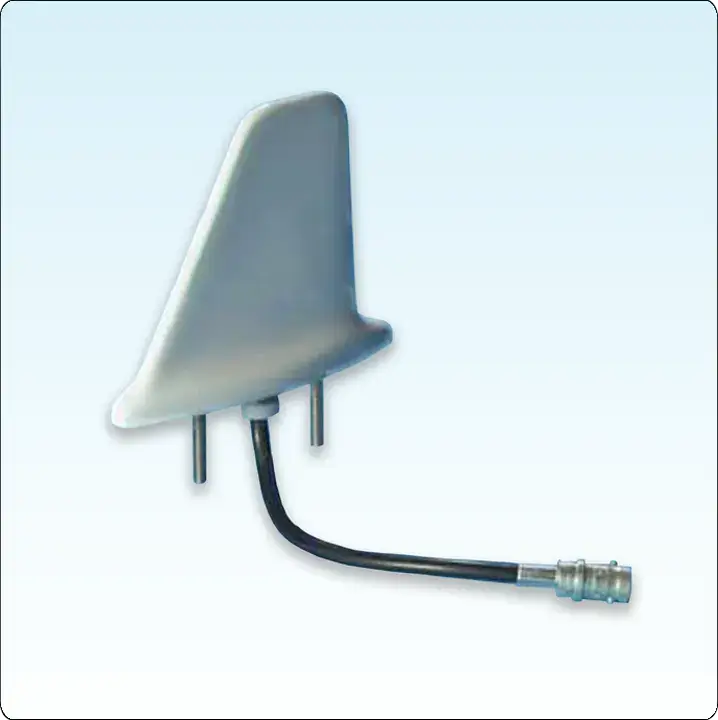 Typical aircraft-mounted DME antenna used for distance measurement during navigation