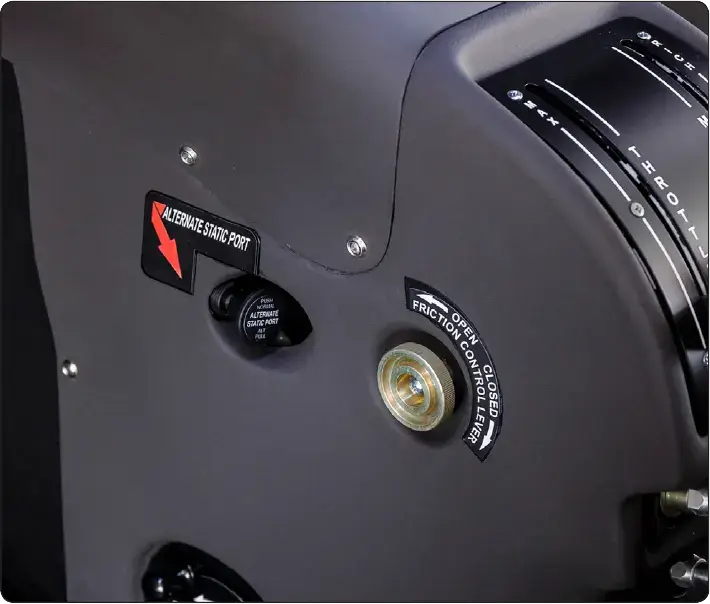 Alternate static air source using cabin air on an unpressurized aircraft