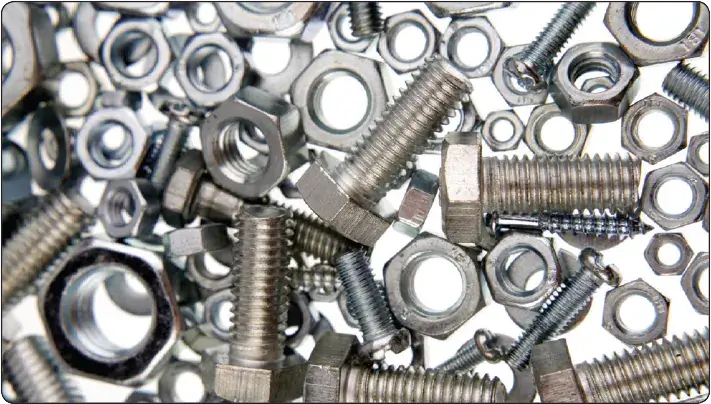 Assorted special-purpose fasteners used in aircraft construction and maintenance