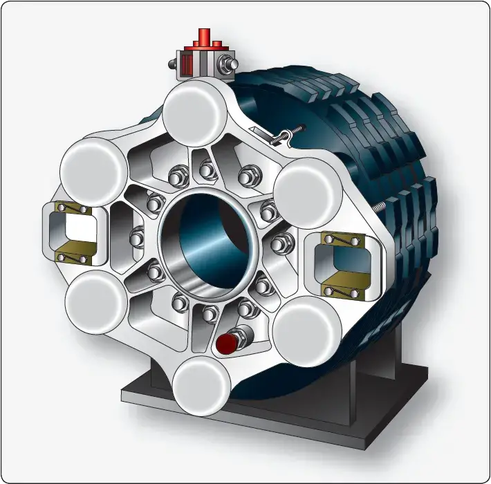 Boeing 737 carbon brake assembly with carbon brake discs arranged in a multiple-disc stack
