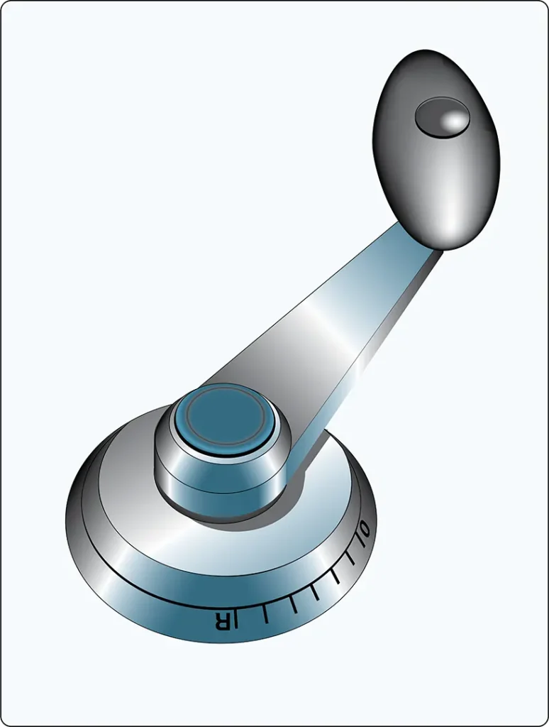 Nose wheel steering tiller located on an aircraft flight deck