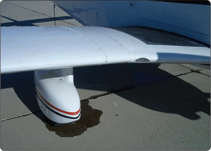 Aircraft brake system inspection for fluid leaks before repair and return to service