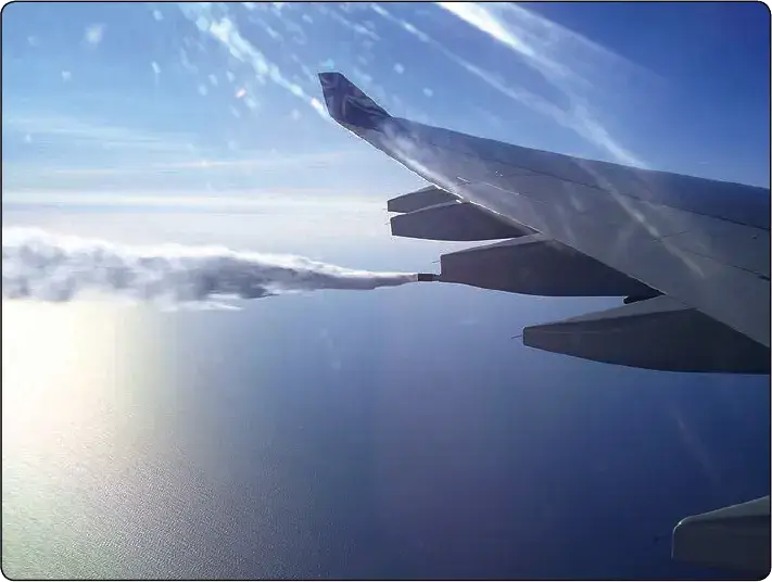 ransport category aircraft jettisoning fuel clear of the airframe through its fuel dump system