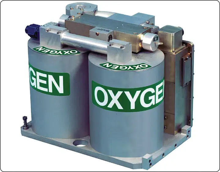 Onboard oxygen generating system using molecular sieve technology to separate oxygen from compressed air