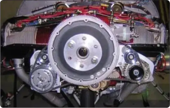 Belt-driven engine compressor with an electromagnetic clutch pulley for engaging and disengaging the compressor based on cooling demand