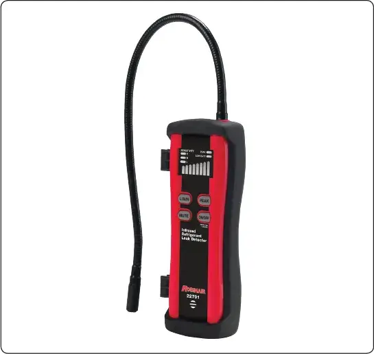 Electronic infrared refrigerant leak detector designed to identify very small leaks in a vapor cycle air conditioning system