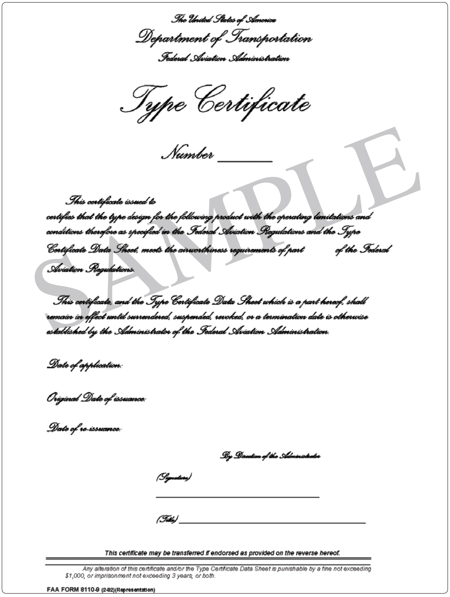 Type certificate