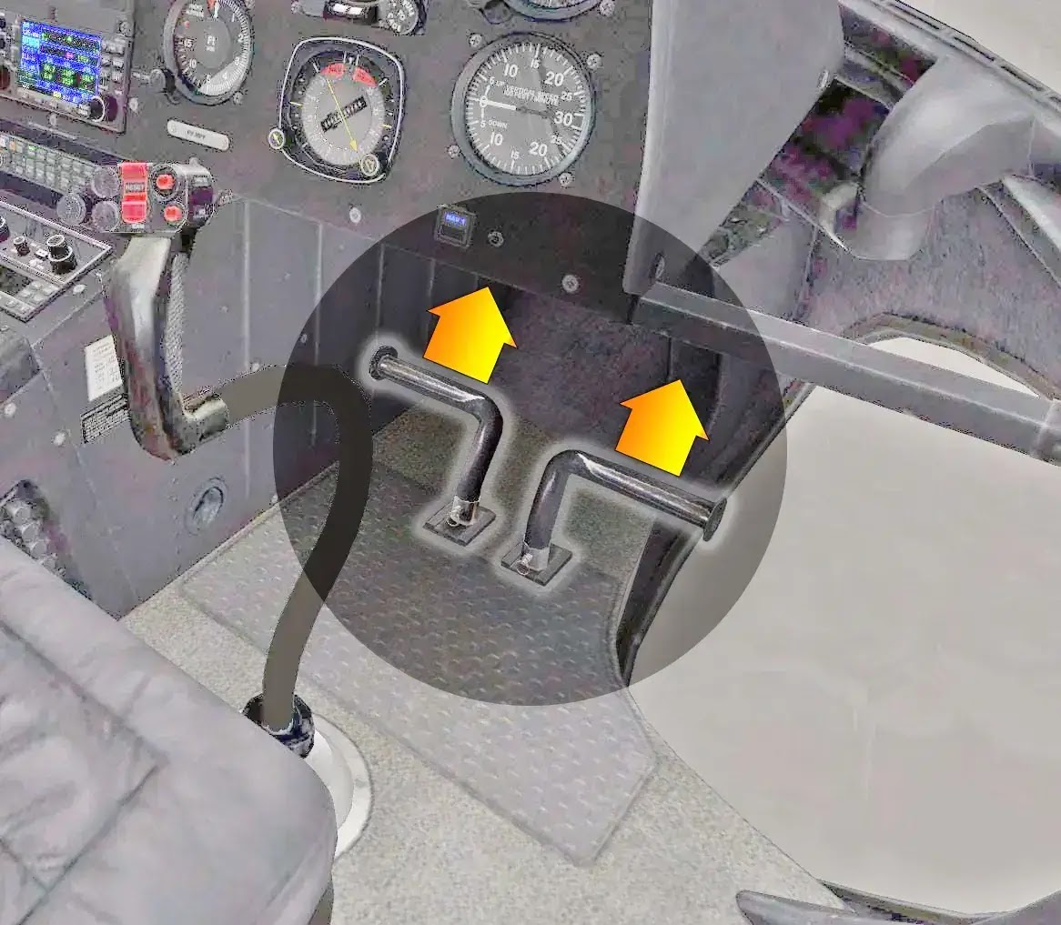 Antitorque pedals