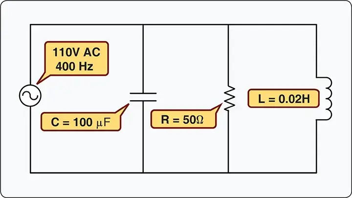 Total impedance of parallel circuit