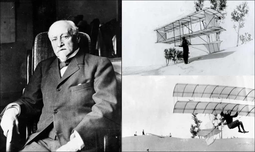 Octave Chanute documenting aeronautical knowledge and early aviation research in the late 1890s