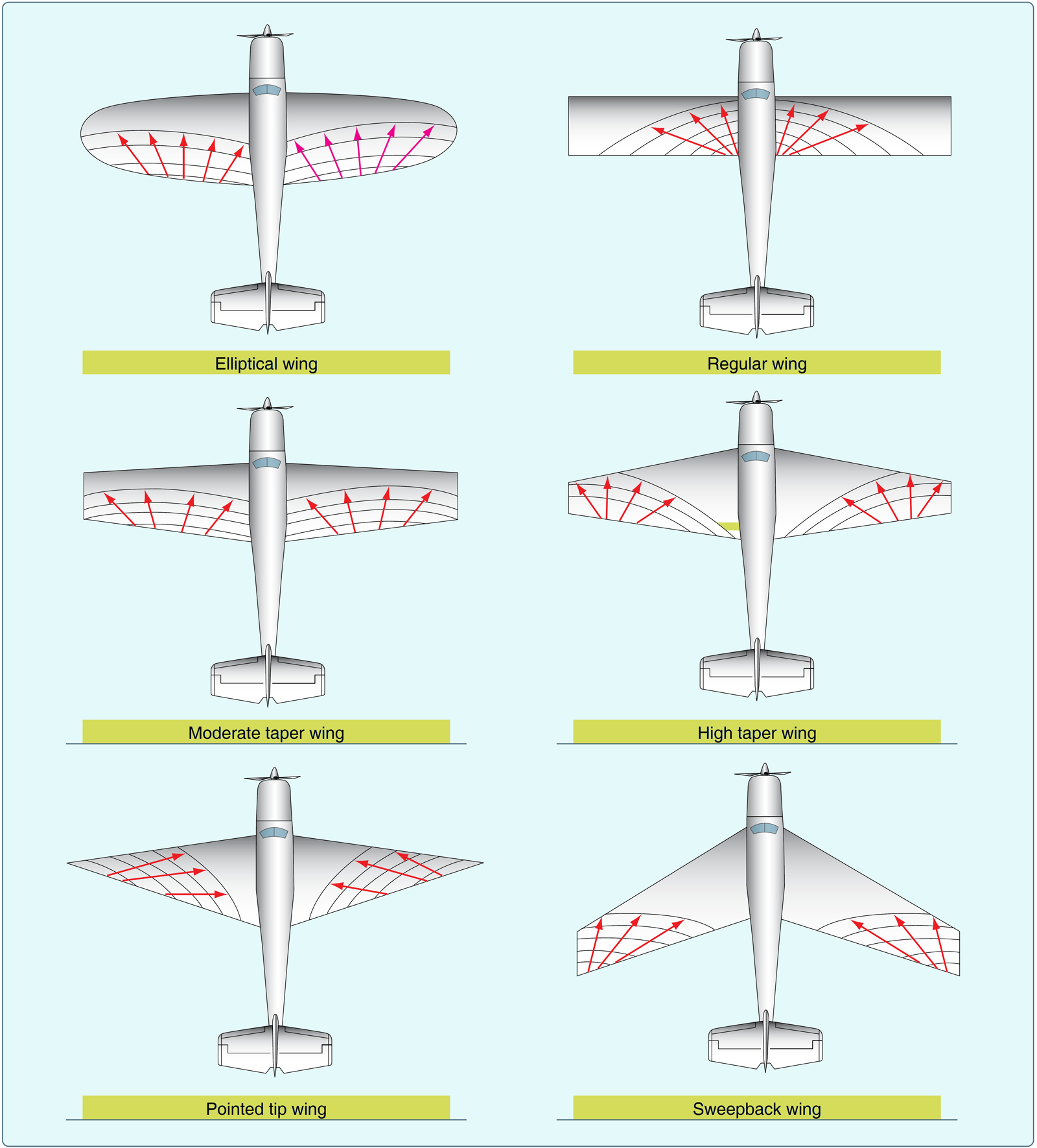 Different types of wing planforms Effect of Wing Planform - Aerodynamics of Flight