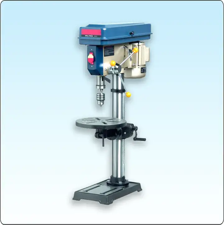 Drill press used to produce accurate holes in aircraft sheet metal and structural components