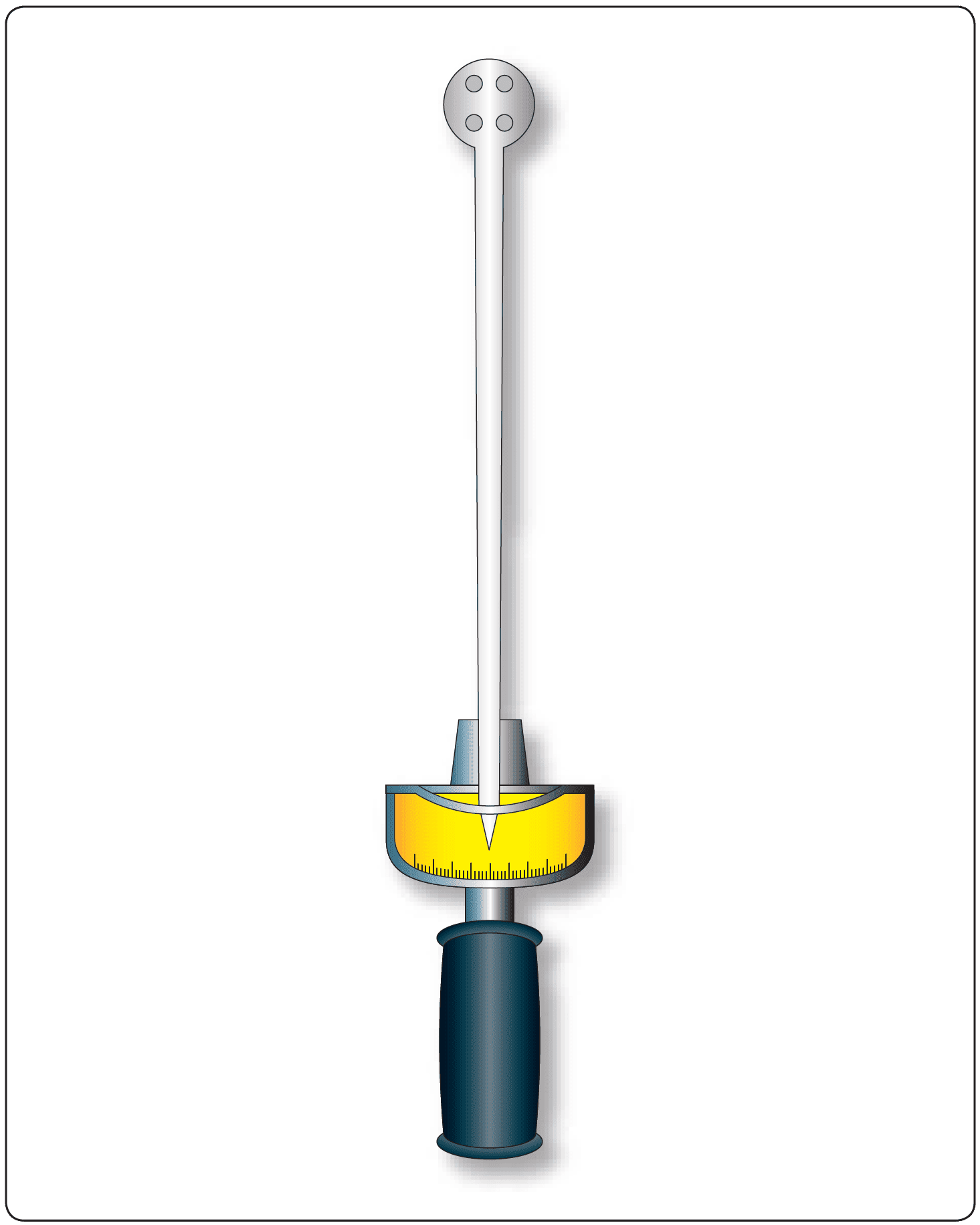 Deflecting beam torque wrench measures strain by distortion