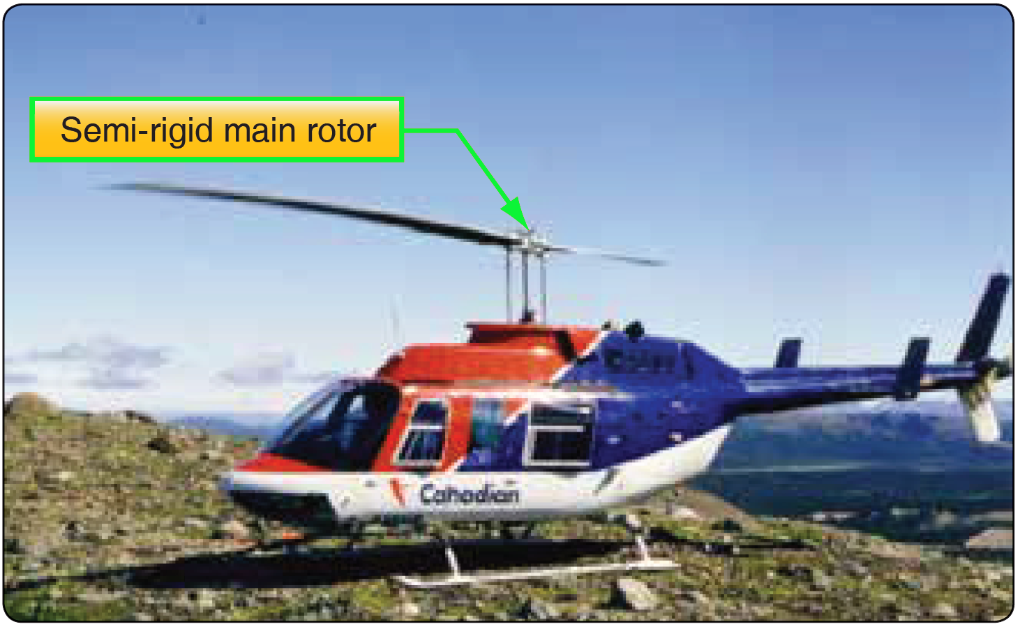 Bell Jet Ranger with semi-rigid main rotor