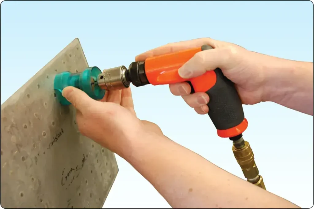 Bushing holder used to position and secure drill bushings for accurate aircraft hole drilling