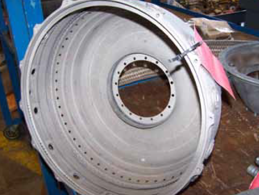 Aircraft turbine engine combustion case inspection