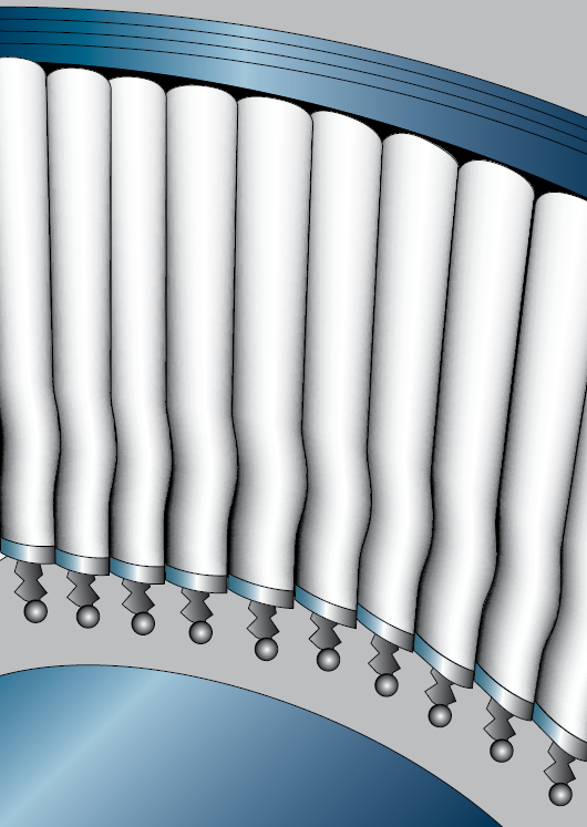 Aircraft engine turbine blade waviness