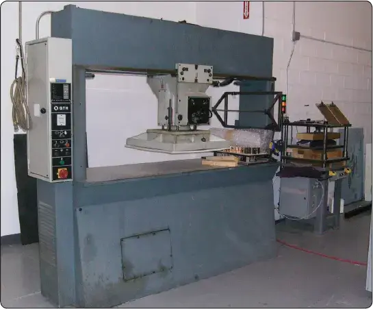 Heat press used to apply controlled heat and pressure during aircraft composite repair