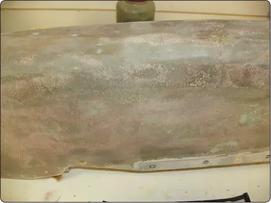 Copper mesh lightning protection material used in aircraft composite structures