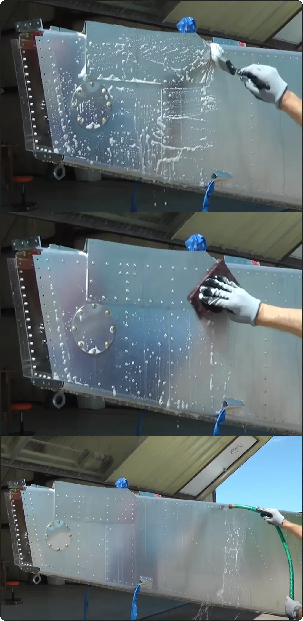 Preparing aircraft aluminum surfaces for painting