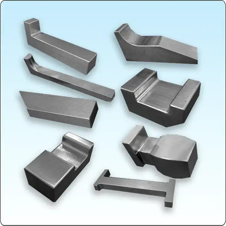 Bucking bars used to support and form the shop head of solid shank aircraft rivets
