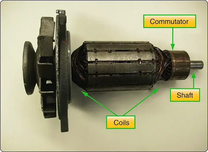 Drum-type armature used in an aircraft DC generator