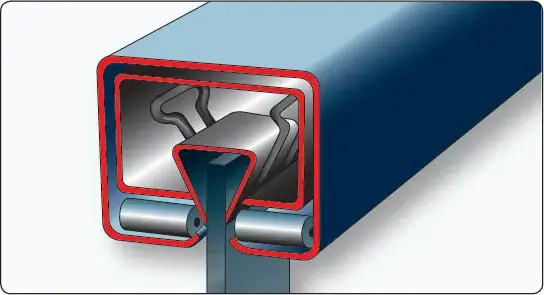 Hanging an acrylic sheet during installation of transparent aircraft plastic materials