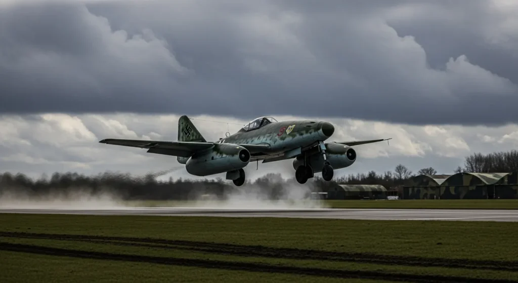Messerschmitt Me 262 Schwalbe, an early operational jet fighter powered by twin turbojet engines