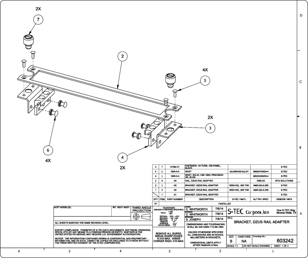 Exploded technical drawing showing individual components separated along their assembly directions to illustrate their positions and how they fit together