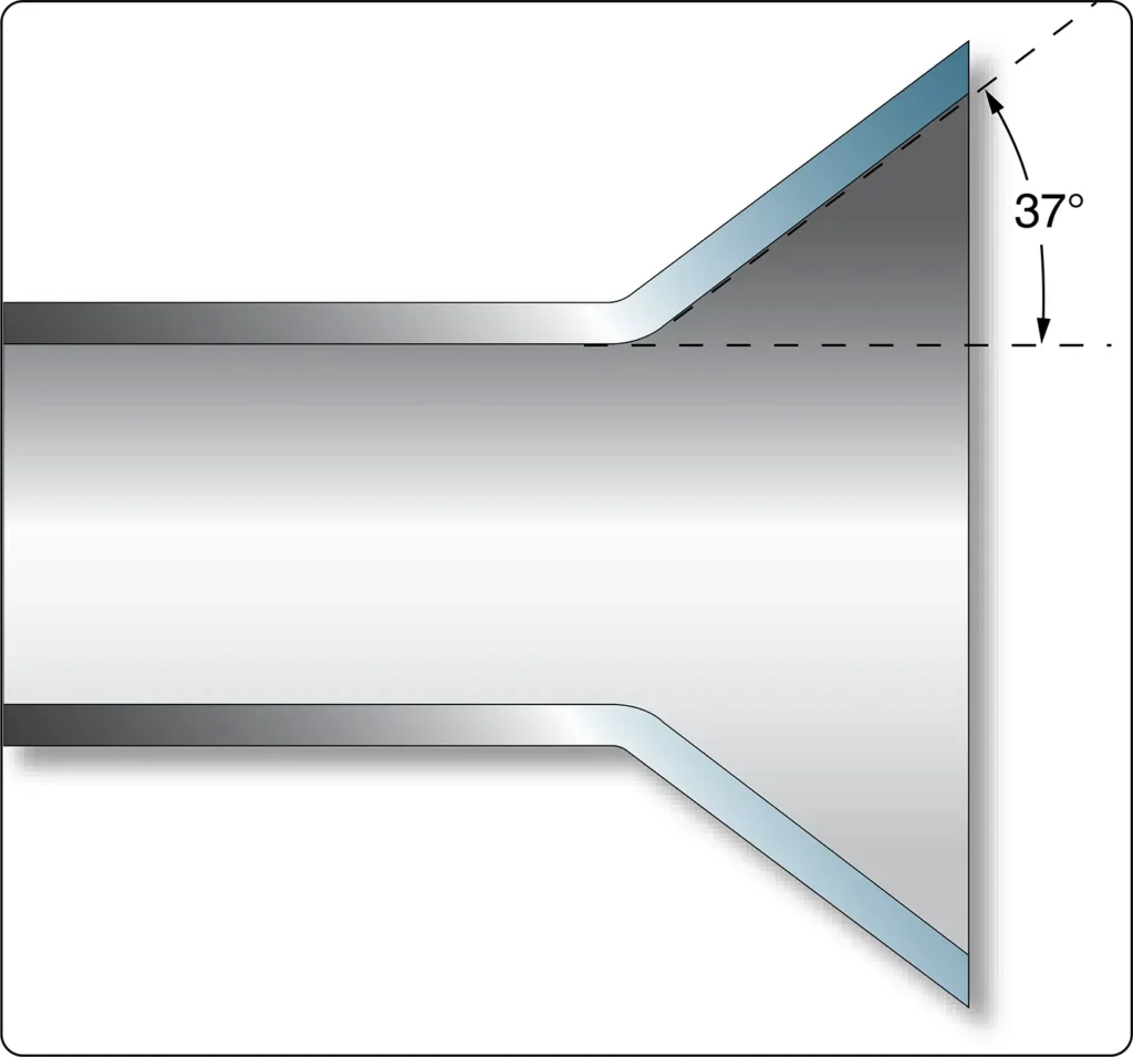 Aircraft tubing flaring tool used to form a conical opening at the tube end for a secure, leak-resistant fitting connection