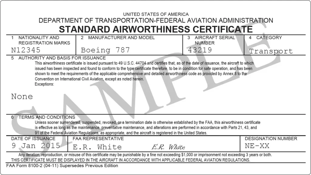FAA Form 8100-2