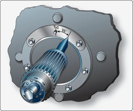 Timing plate and pointer used to identify the correct crankshaft position when adjusting aircraft engine magneto ignition timing