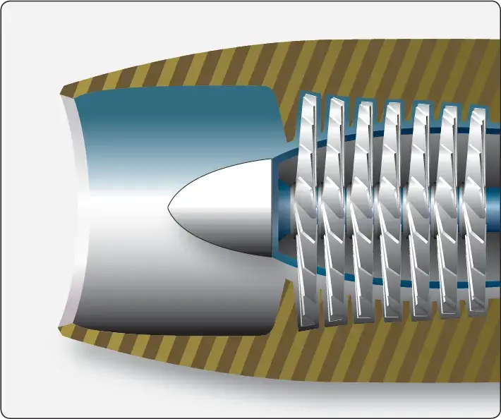 Diagram illustrating how a turbine engine inlet duct acts as a diffuser, reducing airflow velocity while increasing static air pressure