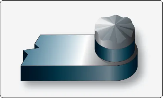Close-up of magneto breaker points showing minor, smooth surface irregularities that indicate normal wear without deep pits or raised peaks