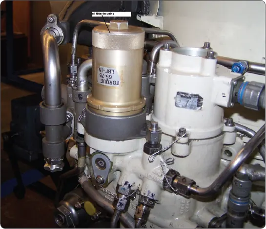 Aircraft turbine engine oil filter housing