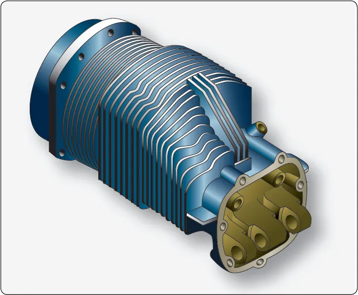 Aircraft engine cylinder head with external cooling fins that increase surface area for transferring heat to the surrounding airflow