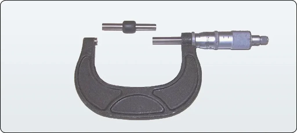 Precision micrometer used to measure the outside diameter of engine components during aircraft reciprocating engine dimensional inspection