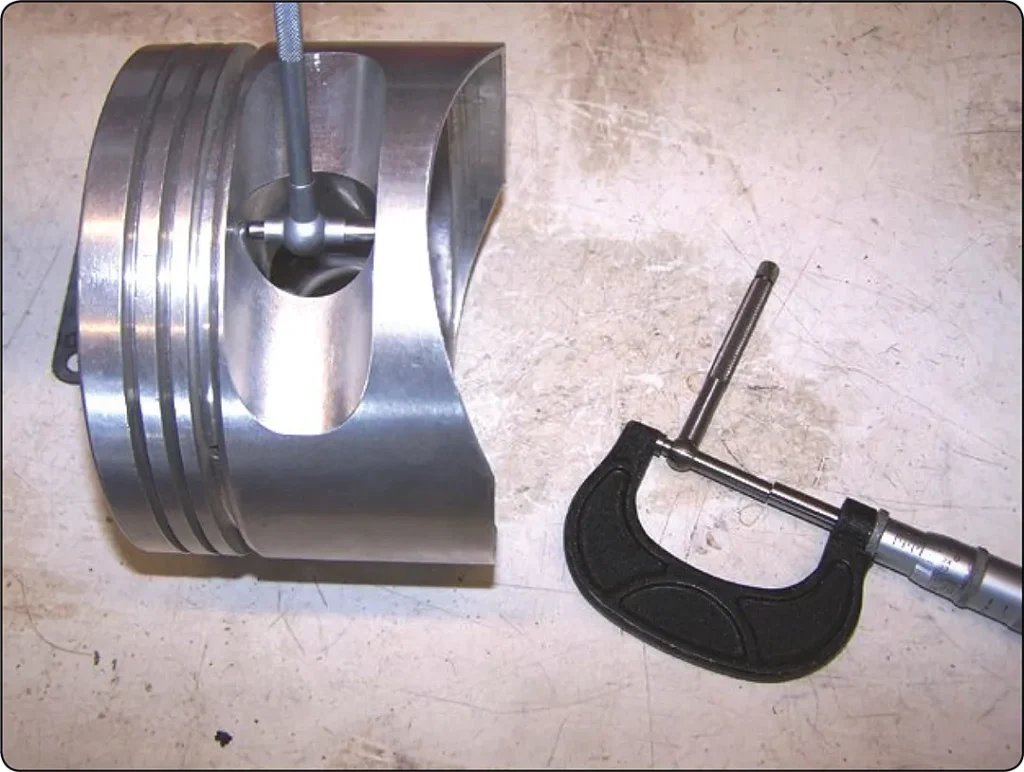Telescoping gauges paired with a micrometer for measuring internal dimensions such as cylinder bore diameters during aircraft engine inspection