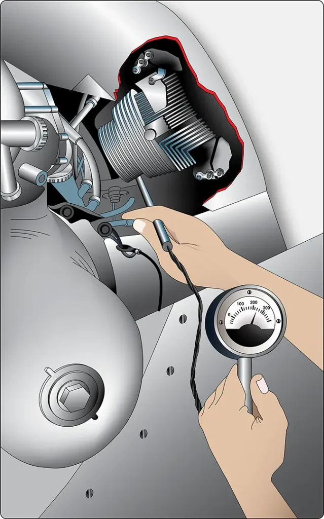 Cold cylinder indicator used to identify an underperforming cylinder during an aircraft reciprocating engine cold cylinder check