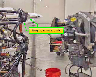 Engine clear of mount
