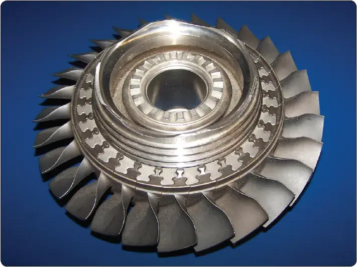 Gas turbine engine turbine blades designed to extract energy from high-temperature combustion gases